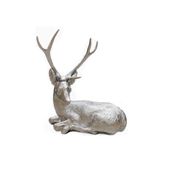Figur Statue Skulptur Dekorative Silber Hirsch Reh Garten Figuren Statuen