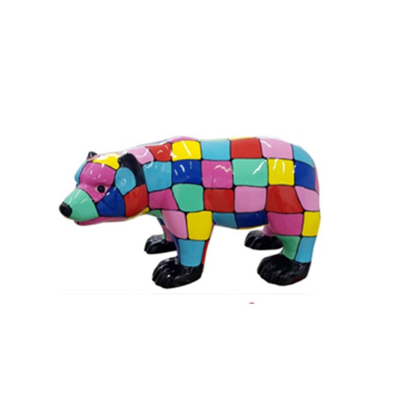 Design Dekoration Figur Bär aus Kunststoff Garten Deko Skulptur Statuen