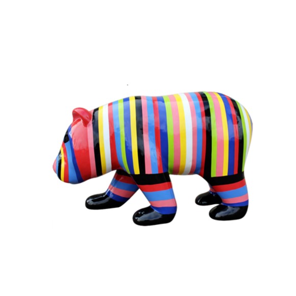 Design Dekoration Figur Bär aus Kunststoff Deko Garten Skulptur Statuen