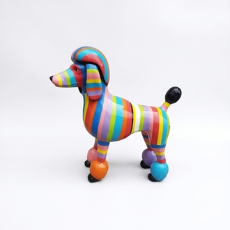 Abstrakt 63cm Hund Figur Statue Skulptur Deko Garten Design Statuen