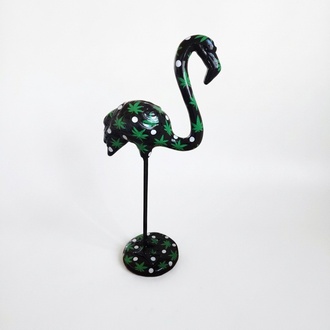 Abstrakt flamingo Figur Statue Skulptur Garten Design Statuen