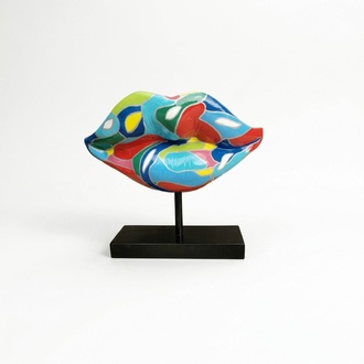 Abstrakt Lippen Design Figur Statue Skulptur Deko Statuen Dekoration