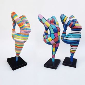 Abstrakte Design Figuren XXL Statuen Garten Wohnzimmer Kunst Skulptur