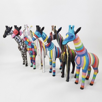 Abstrakte Figur Statue Giraffe Skulptur Deko Garten Design 115cm