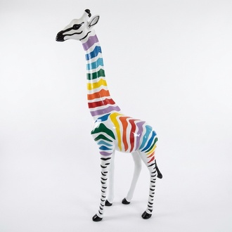 Abstrakte Figur Statue Giraffe Skulptur Deko Garten Design 205cm