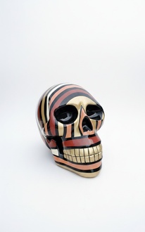 Abstrakte Schädel Figur Statue Skulptur 58cm Statue Skulpturen Toten Kopf