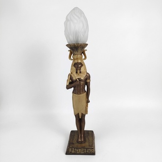 Ägyptische Figur Lampe Srehleuchte Lampen Statue Kleopatra 37 cm