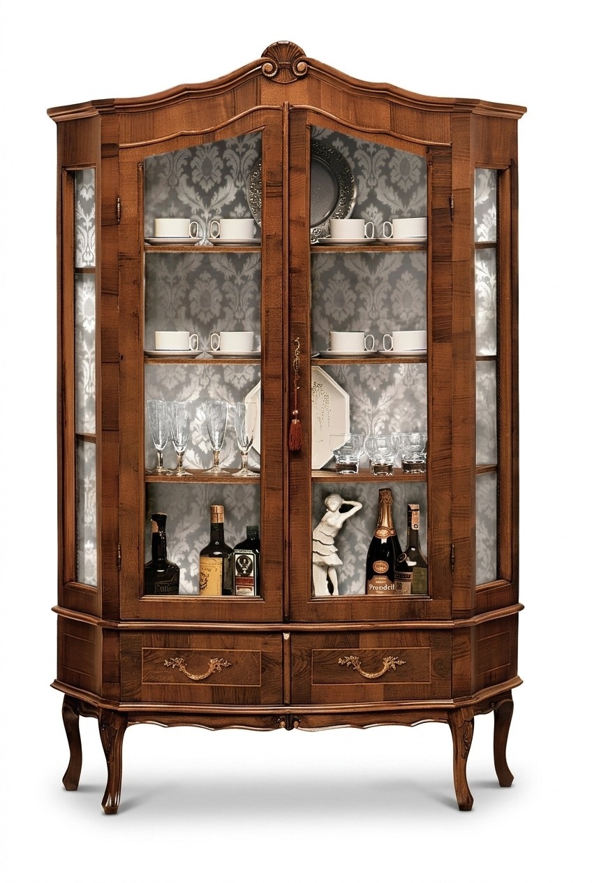 Anrichte Regal Schrank Glas Schränke Vitrinen Italienische Möbel Glasschrank
