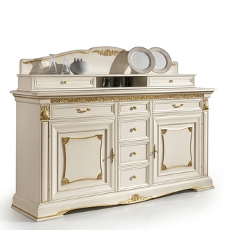 Anrichte Wandschrank Edle Massivholz Buffet Schrank Neu Esszimmer Schränke Barock neu