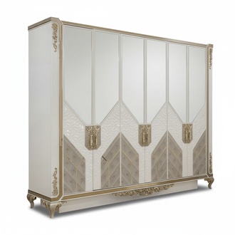Antiker Stil Kleiderschrank Klassischer Schrank Schlafzimmer Schränke 276cm