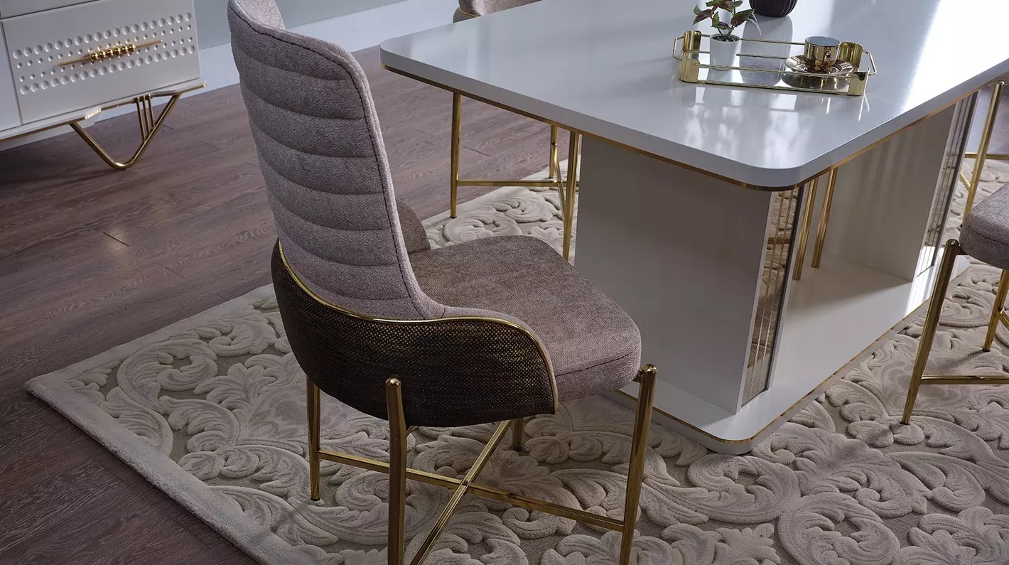 Esszimmer Set Luxus 6x Stühle+Esstisch Essgruppe Garnitur Anrichte