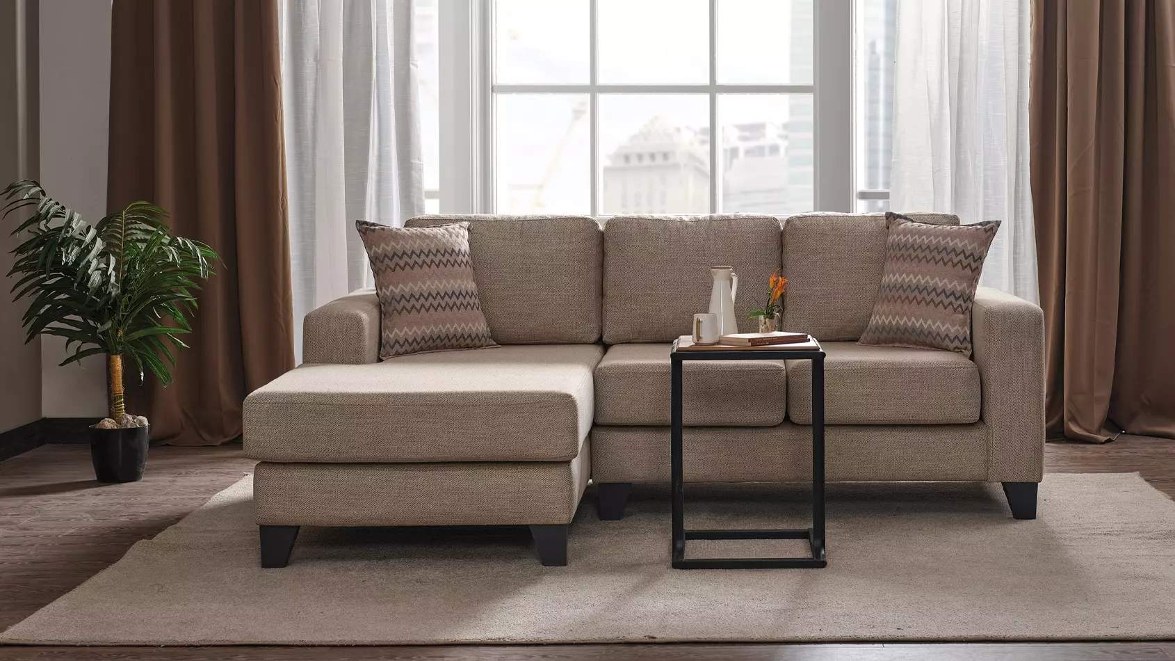 Ecksofa L-Form Textil Eckcouch Sofa Polster Premium Couch Möbel