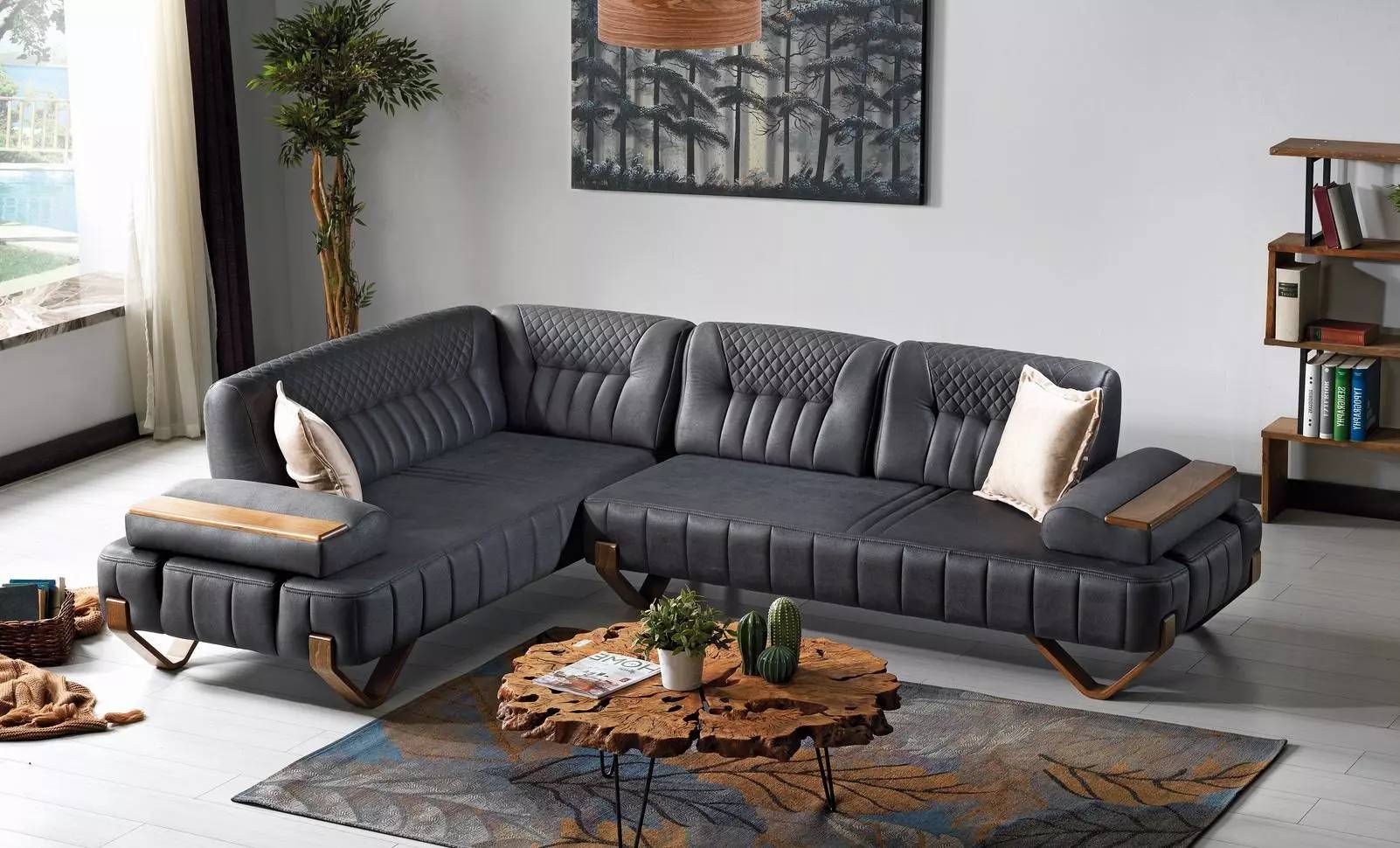 Ecksofa L-Form Textil Eckcouch Sofa Polster Premium Couch L Form Modern