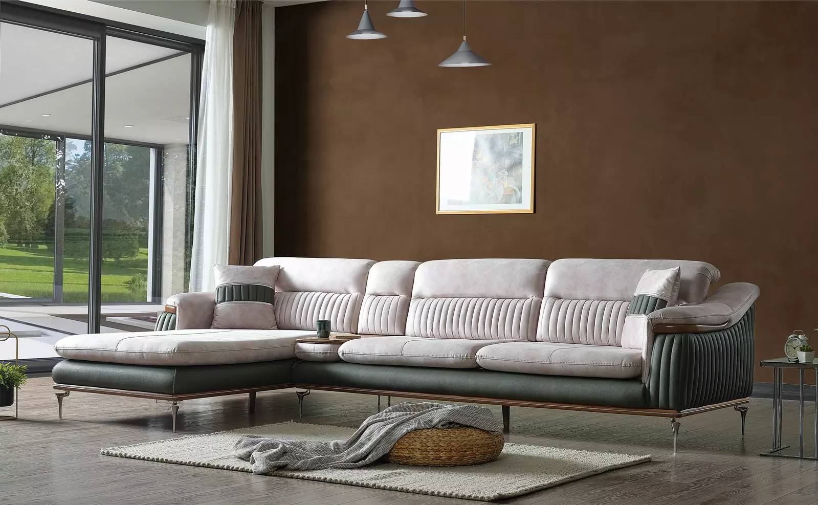 Wohnlandschaft Ecksofa L-Form Couch Sitz Sofa Möbel Sofas modern