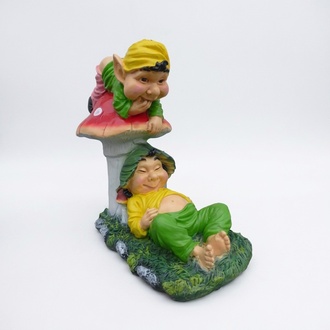 Arbeitslose und Faule Trolle fürn Garten 60cm Dekoration Statue Figuren