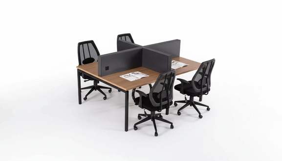 Arbeitszimmermöbel Schreibtischgarnitur Office Möbel Bürotisch Tisch Holz