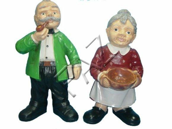 Design Großvater Großmutter Figur Statue Skulptur Figuren Skulpturen