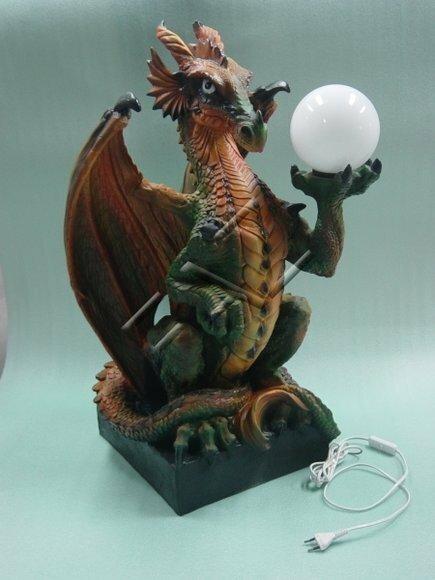 Tischleuchte Drachen Barock Lampen Tisch Leuchte Leuchten Dekor Lampen