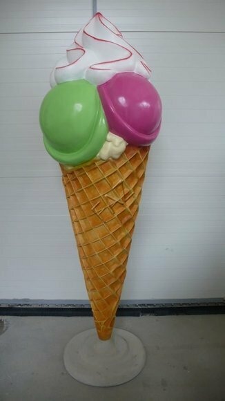 XXL Eis Diele Werbung Aufsteller Figur Garten Diele Dekoration Massiv Deko