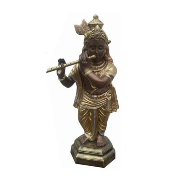 Deko Figur Statue Skulptur 82 cm Figuren Statuen Skulpturen Flöte