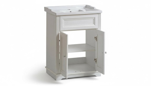 Badmöbel Antik Stil Becken Landhaus Badezimmer 60cm Waschbecken