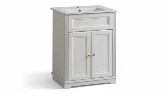 Badmöbel Antik Stil Becken Unterschrank Landhaus Badezimmer 60cm