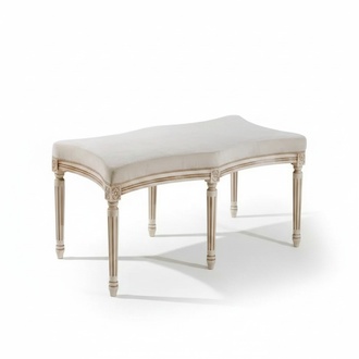 Bank Wohnzimmer Sitzbank Klassischer Sitzmöbel Stoff Textil Bank