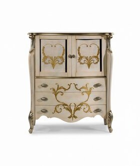 Design Barock Anrichte Schlaf Wohnzimmer Kommode Sideboard Holz