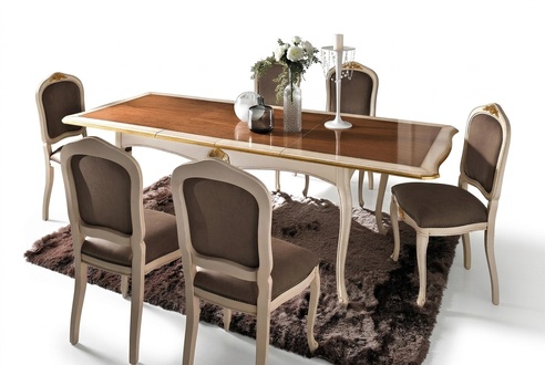 Barock Antik Stil Esstisch Tisch Echtes Holz Klassische Design Tische Italien