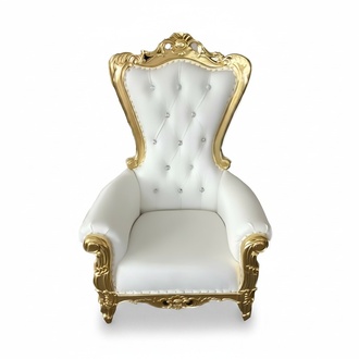 Barock Thron Sessel Königlicher Polster Chesterfield Samt Sitz Antik Stil