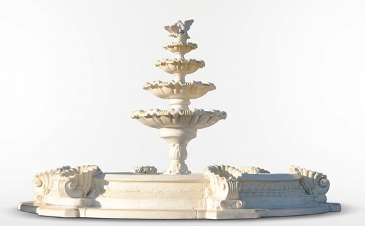 Becken Zierbrunnen Springbrunnen Skulptur Brunnen Garten Fontaine Teich