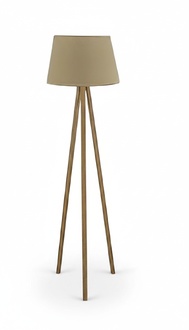 Beige Holz Stehlampe im eleganten Design für modernes und klassisches