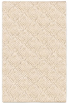 Beige Teppich Wohnzimmer Flur Teppich Kurzflor Unifarben Rauten Muster