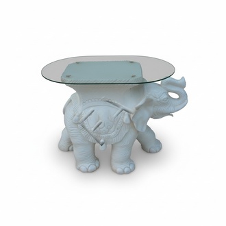 Beistell Couch Sofa Tisch Elefant Figur Glas Tische Möbel Wohnzimmer