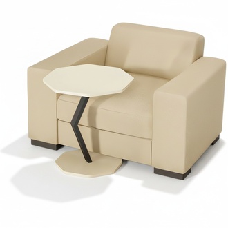 Beistelltisch aus Holz in Weiß modern elegant