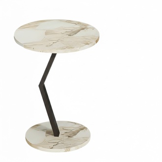Beistelltisch aus Holz in Beige modern und robust
