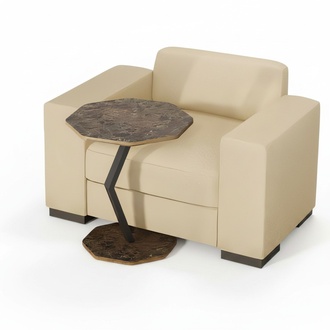 Beistelltisch aus Holz in Braun modern eleganter Wohnstil