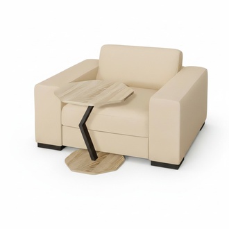 Beistelltisch aus Holz in Braun modern eleganter Stil