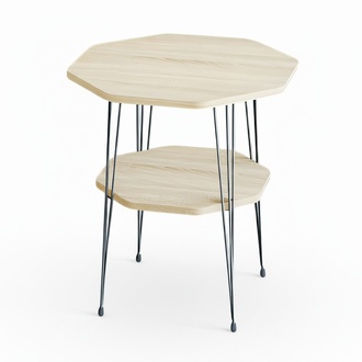 Beistelltisch aus Metall in Beige modern eleganter Stil