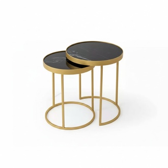 Beistelltisch gold Wohnzimmer Möbel Material Edelstahl Design