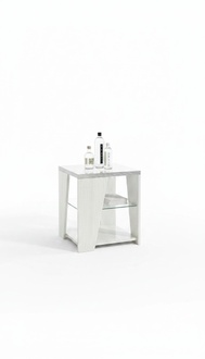 Beistelltisch Wohnzimmer Holz Modern Design Möbel Luxus Tisch Quadratisch Weiß