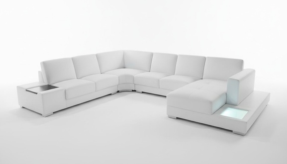beleuchtete moderne couchen möbel eckgarnitur landschaft sitz sofa wohnzimmer