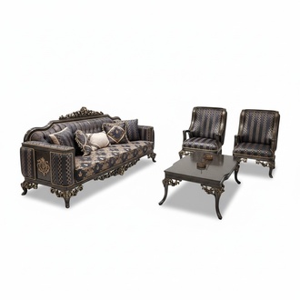 Bequeme Sofagarnitur 3+1+1 Sofa mit Couchtisch 4tlg. Set Gruppe Polster