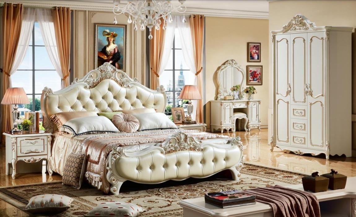 Schlafzimmer Möbel Set Bett + 2x Nachttisch Kleiderschrank Schrank 3tlg