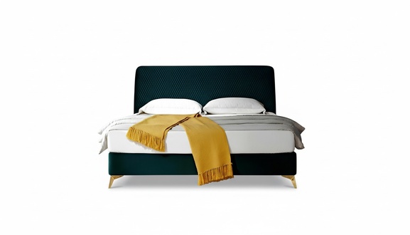 Bett 180x200cm Textil Schlafzimmer Möbel Luxus Moderne Betten Design Bett Samt