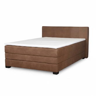 Bett Boxspring Braun Design Bett XXL Big Polster Doppel Betten Hotel Ehe