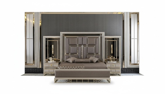 Bett Braun Elegantes Schlafzimmer Design Schön Luxus Doppel Betten