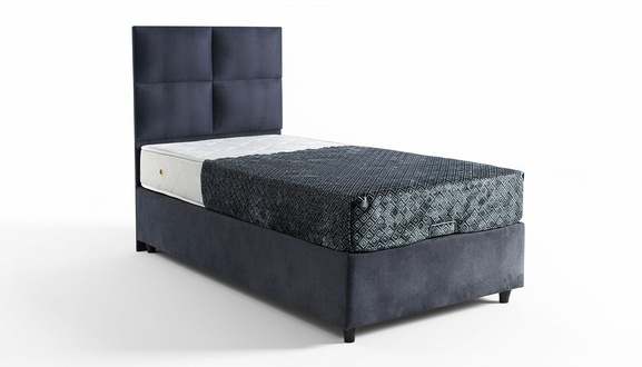 Bett Design Betten Luxus Stoff Polster Schlafzimmer Möbel 90x190 Modern