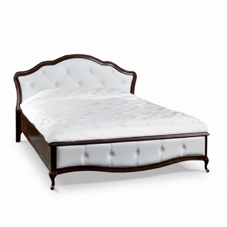 Bett Ehebett Doppelbett Königsbett Schlafzimmer Klassisches Lederbett Model V-2T