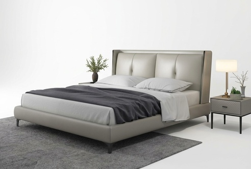 Bett Klassisch Polsterbett Luxus Doppel Schlafzimmer Holz 180x200